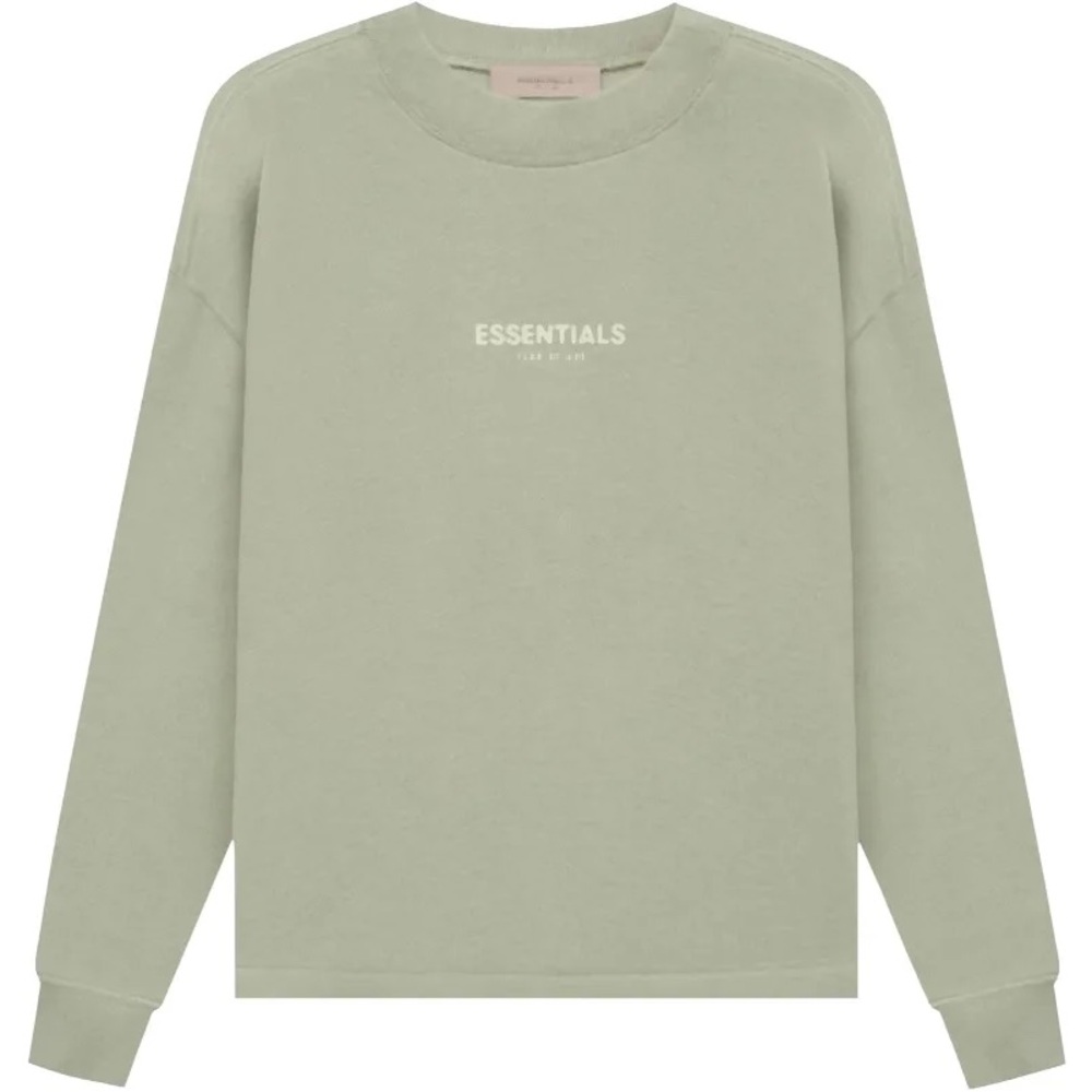 Fear of God Essentials Green Relaxed Crewneck Sweatshirt